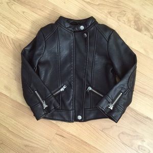 Zara kids fake leather jacket